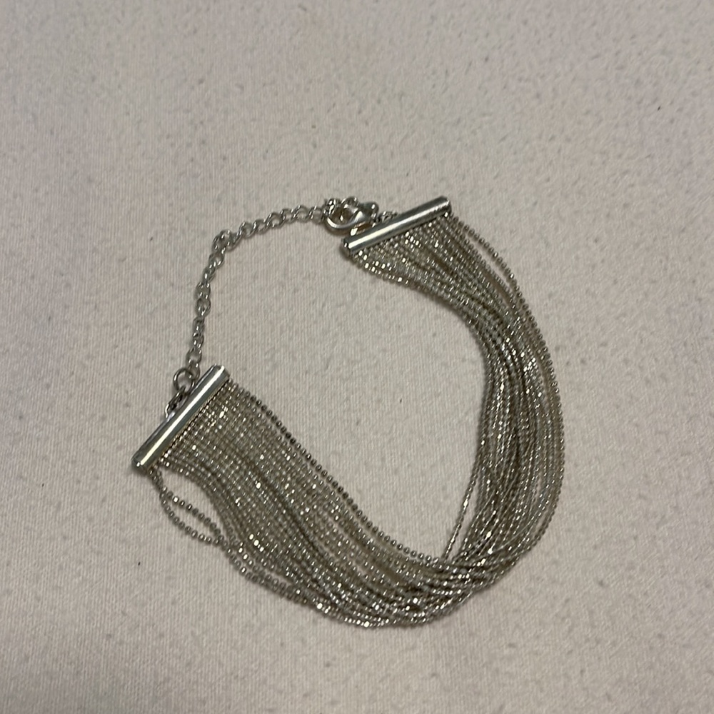 Silver multi-chain bracelet*